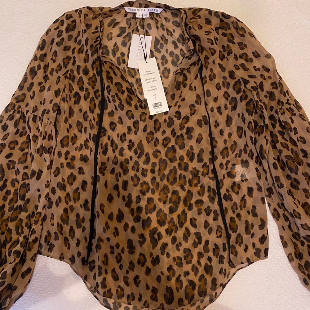 Veronica Beard leopard top